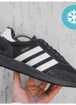 Мужские еврозимние кроссовки Adidas INIKI Dark Grey Winter Ter...