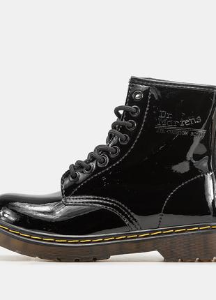 Женские ботинки Dr. Martens Patent Classic Термо, черные кожан...
