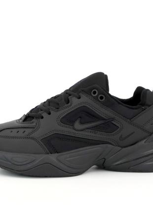 Мужские кроссовки Nike M2K Tekno Black, черные кожаные мужские...