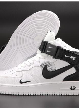 Кроссовки Nike Air Force 1 TM White Black, кроссовки найк аир ...