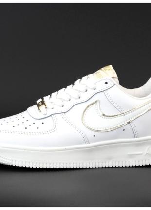 Женские кроссовки Nike Air Force 1 '07, белые кожаные кроссовк...