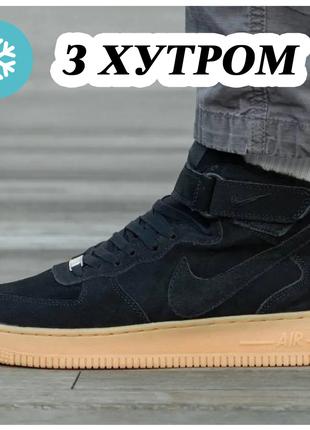 Мужские / женские зимние кроссовки Nike Air Force 1 High Black...