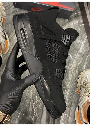 Кросівки Nike Air Jordan 4 Retro Black Cat, кросівки найк аїр ...