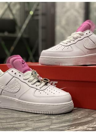 Женские кроссовки Nike Air Force 1 LX White Lace Pink, кроссов...