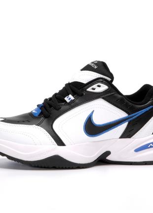 Мужские кроссовки Nike Air Monarch IV White Blue Black, кожаны...