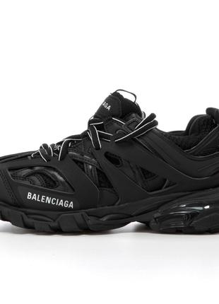 Мужские / женские кроссовки Balenciaga Track Black, черные кож...