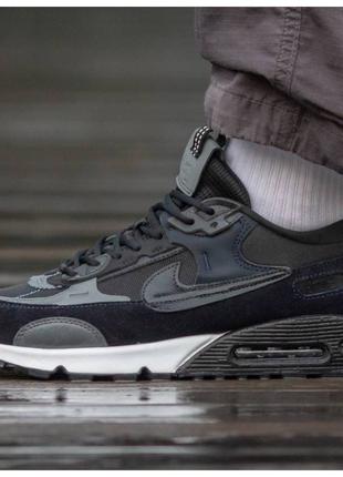 Мужские кроссовки Nike Air Max 90 Futura Black Blue Fortuna че...