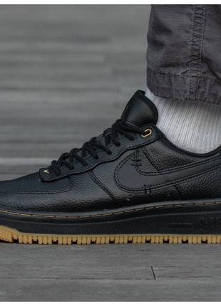 Мужские кроссовки Nike Air Force 1 '07 Luxe Black Gum, черные ...