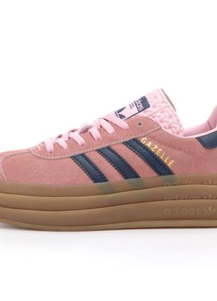 Женские кроссовки Adidas Gazelle Bold Platform Pink Glow, розо...