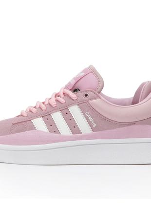 Женские кроссовки Adidas Campus x Bad Bunny Pink White, розовы...