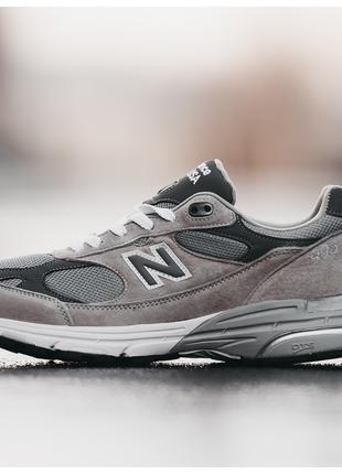 Мужские кроссовки New Balance 993 Grey, серые замшевые кроссов...