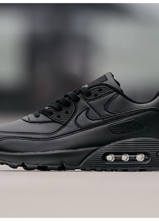 Мужские кроссовки Nike Air Max 90 Terrascape Black, черные кож...