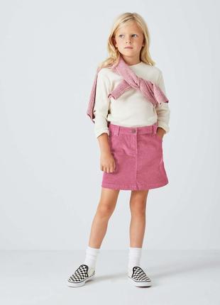 Вельветовая юбка john lewis для девочки 8 лет, 128 см