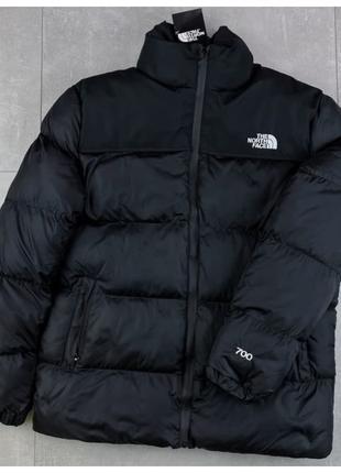 Чоловіча зимова куртка The North Face 700 утеплена чорна куртк...