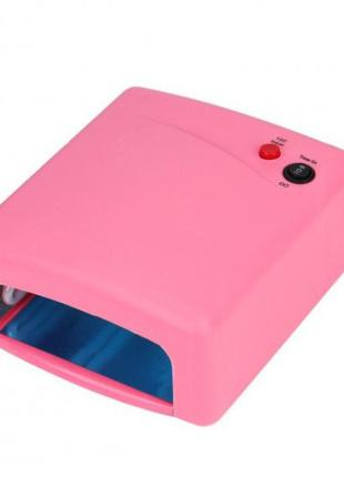 Лампа для маникюра с таймером ZH-818. JS-537 Цвет: розовый