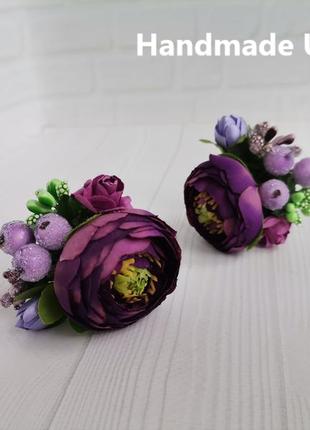 Резинка для волосся з квітами Handmade