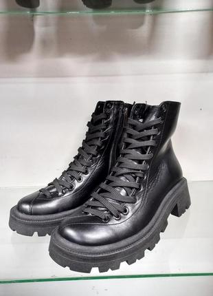 Ботинки женские черные, зима (2465)