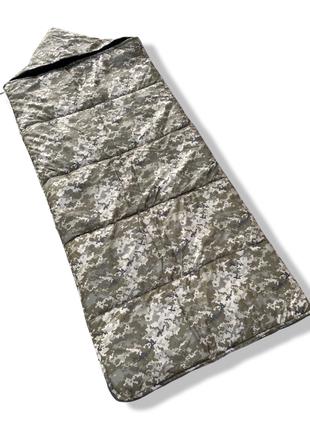 Спальный мешок зимний (одеяло с капюшоном) Пиксель 220 х 90 см