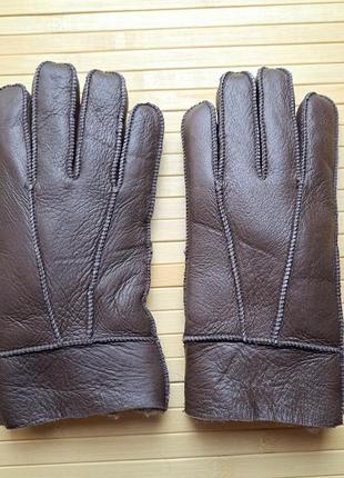 Кожаные перчатки на меху esmara