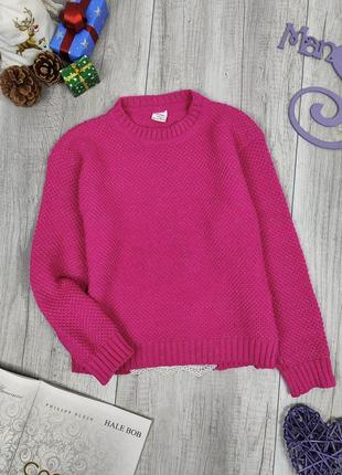 Джемпер для девочки acar акриловый вязаный розовый свитер разм...