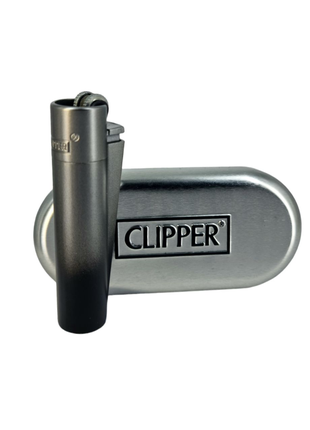 Зажигалка металл Clipper Black