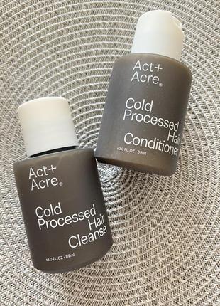 Набор шампунь act+acre cold processed cleanse shampoo и кондиц...