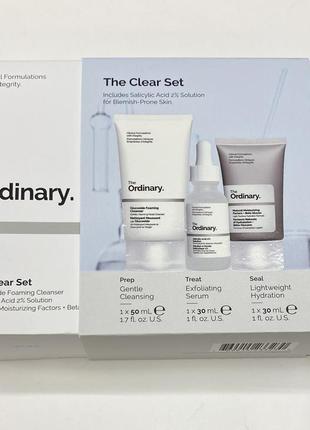 Набір від акне, прищів, висипань the ordinary the clear set