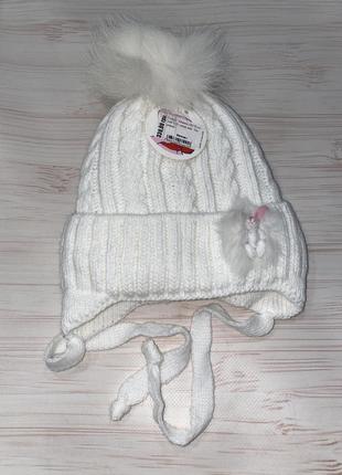 Детская зимняя шапка для девочки 48-50 см.