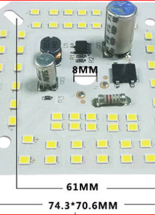 LED світлодіодний модуль плата 220v ремонт лампа