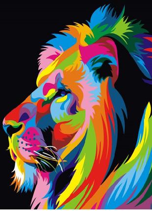 Картина по номерам. Brushme "Радужный лев" GX3973, 40х50 см