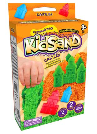 Кинетический песок KidSand KS-05, 200 г в наборе (Оранжевые за...