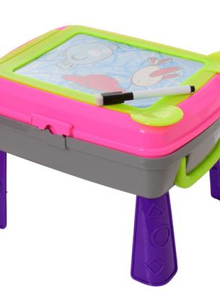 Детский столик-мольберт для рисования YM771-2 с аксессуарами (...