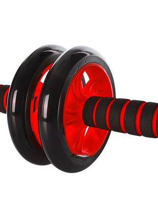 Тренажер колесо для мышц пресса MS 0872 диаметр 14 см (Красный)