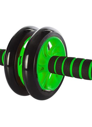 Тренажер колесо для мышц пресса MS 0872 диаметр 14 см (Зеленый)