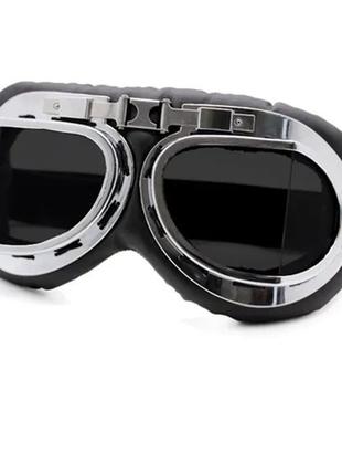 Ретро очки KSmoto GL-4 Chrome (темные линзы)