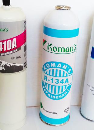 Фреон R 134A, R 22, R 410A в маленьких баллончиках