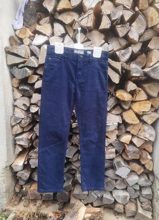 Синие брюки hm на 7-8 лет 128 см рост классические школьные штаны