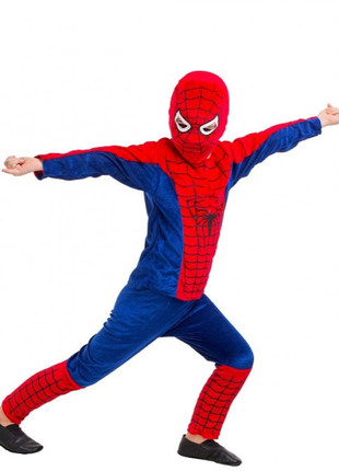 Детский маскарадный костюм человек - паук spiderman, велюр 526...