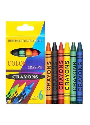 Карандаши восковые CRAYONS s-2006A 6 цветов