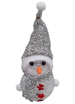 Нічник новорічний "Сніговичок" СХ-4-09 LED 15 см, сріблястий