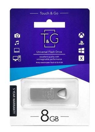 Накопитель USB Flash Drive T&G; 8gb Metal 117 Цвет Стальной