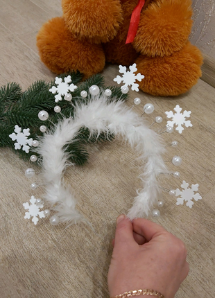 Обруч ободок корона сніжинки зими метелиці хурделиці