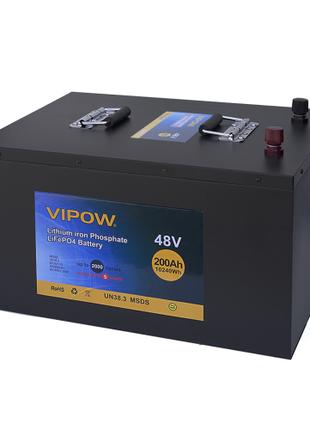 Аккумуляторная батарея Vipow LiFePO4 51.2V 200Ah со встроенной...
