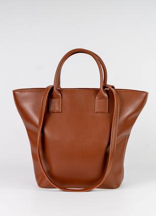 Жіноча сумка руда сумка рудий шопер рудий шоппер класична базова