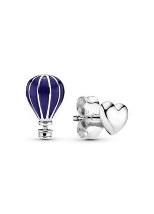 Срібні сережки   «повітряна куля і серце» 298058en195