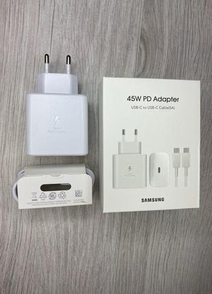 Зарядний пристрій для Samsung 45W + Кабель Type-C, Super Fast ...