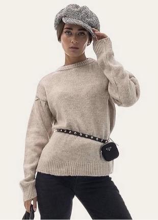 Женский свитер джемпер бежевый один размер arjen