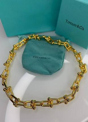 Тиффани tiffany колье ожерелье цепь позолота 18 к. люкс качест...