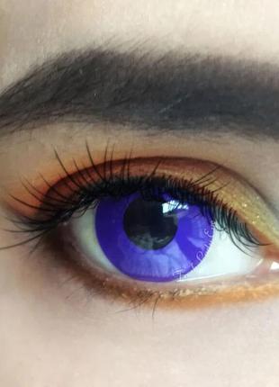 Линзы цветные для глаз (есть опт) фиолетовые violet block craz...