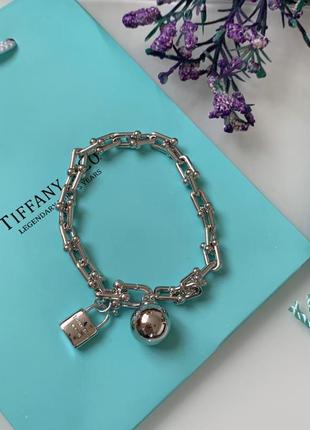 Стильный браслет цепь тиффани tiffany под серебро. есть упаков...